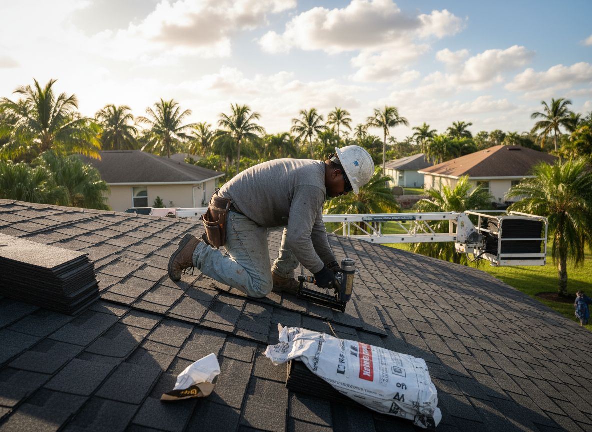Asphalt shingle roofing in Cutler Bay