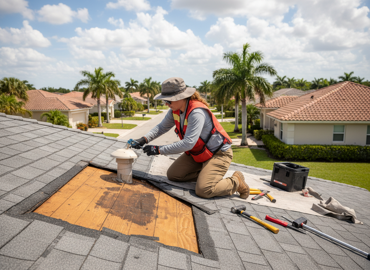 Leaky roof fix in Cutler Bay