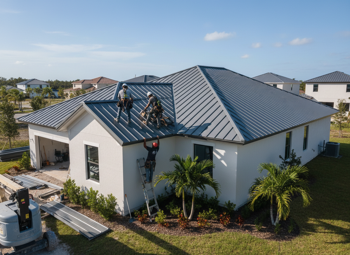 Metal roof installation in Cutler Bay
