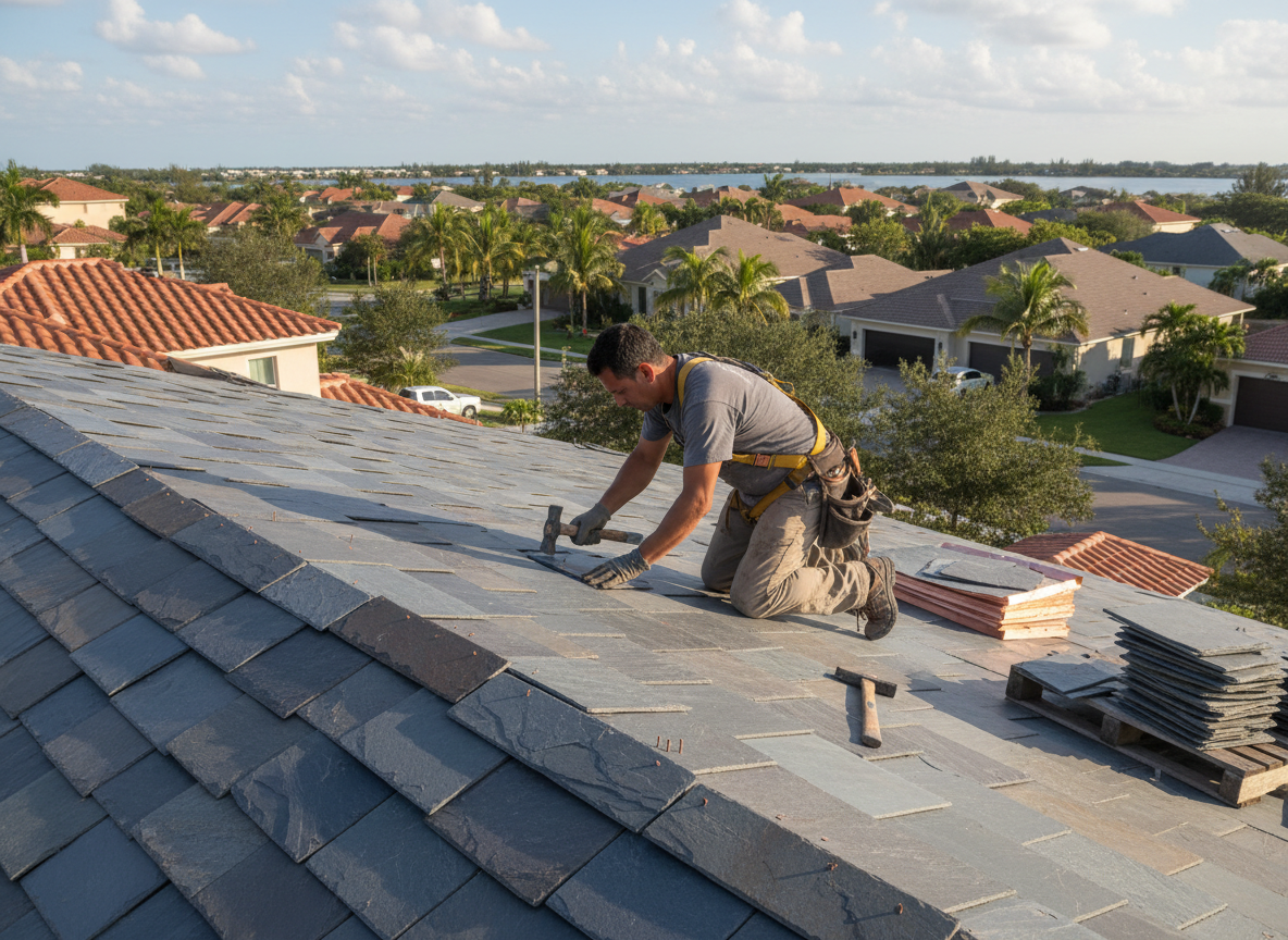 Slate roofing in Cutler Bay